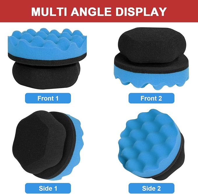 2 Pack Large Tire Shine Applicator Pad, Tire Hex Grip Applicator, Tire Shine - Image 7