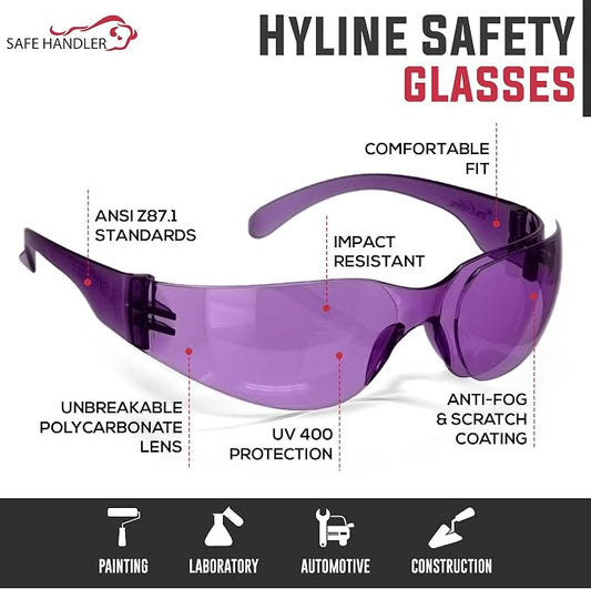SAFE HANDLER Hyline Anti-Fog Color Safety Glasses Variety, Impact Resistant - Image 2