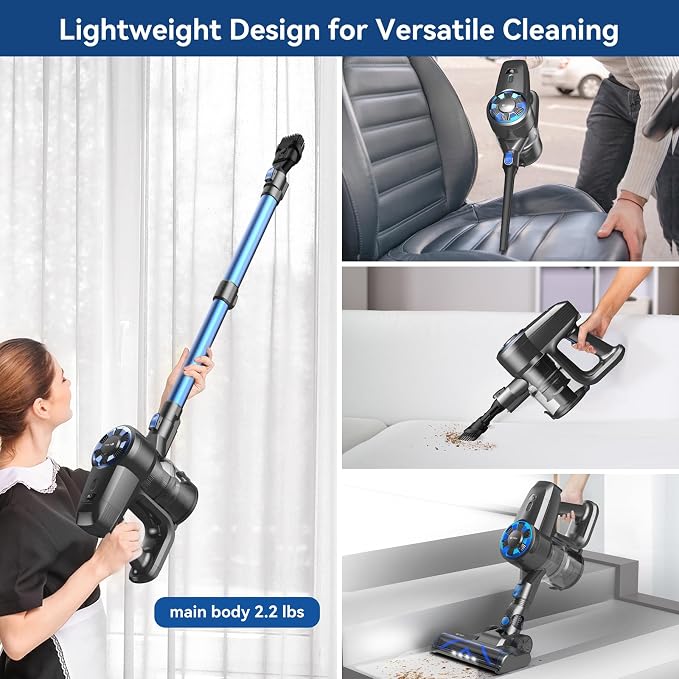 Cordless Vacuum Cleaner, 8-in-1 Lightweight Stick Vacuum - Image 4