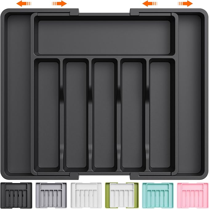 Lifewit Large Silverware Drawer Organizer, Expandable Utensil Tray by Lifewit
