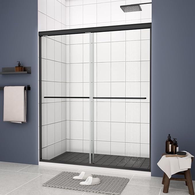 Bypass Glass Shower Door 50-54" W x 70" H by VUMALL