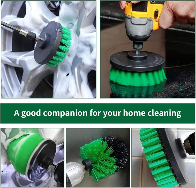 8 Pcs Drill Brush Attachment Set, Power Cleaning Scrub Brush Kit - Image 6