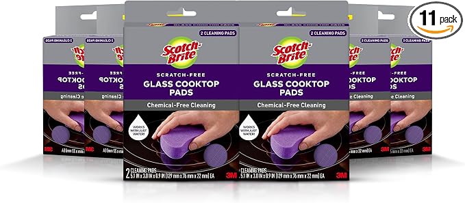 Scotch-Brite Glass Cooktop Pads, Scratch-Free & Non-Abrasive Scrubbers by Scotch-Brite