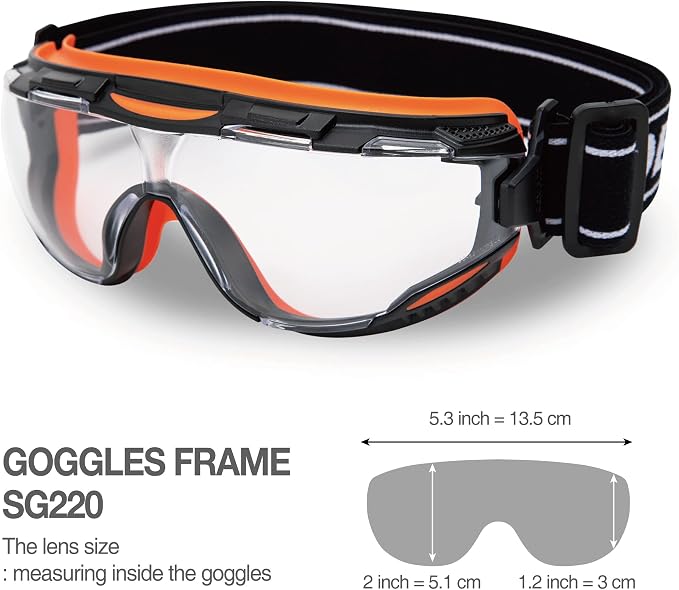 DEX FIT Protective Safety Goggles SG220; Anti Fog & Scratch, Z87 Eye Protection - Image 5