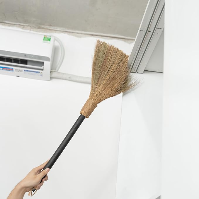Natural Whisk Sweeping Black Handle Broom - Image 6