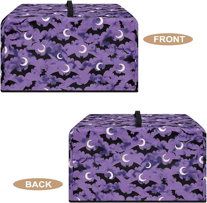 Microwave Oven Cover, Halloween Bat Heat-Resistant Waterproof Toaster Oven Dust Cover Universal for Most Microwaves Ovens Greaseproof Anti-Scratch Microwave Dust Covers