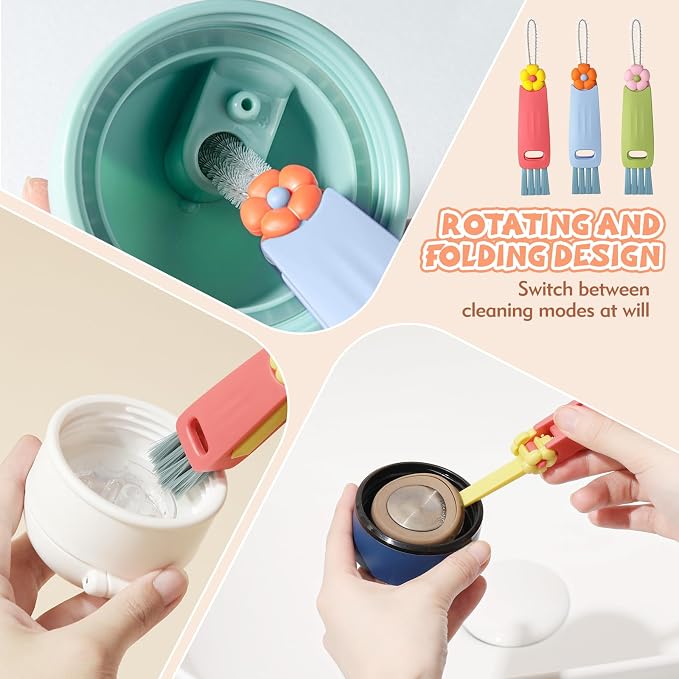 3-in-1 Cup Lid Cleaning Brush–Multi-Functional Bottle & Straw Cleaner - Image 7