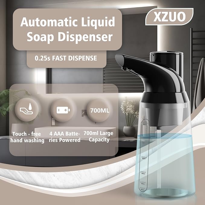 Automatic Soap Dispenser Touchless, 23.7 oz/ 700 ml, Low Battery Liquid Soap - Image 2