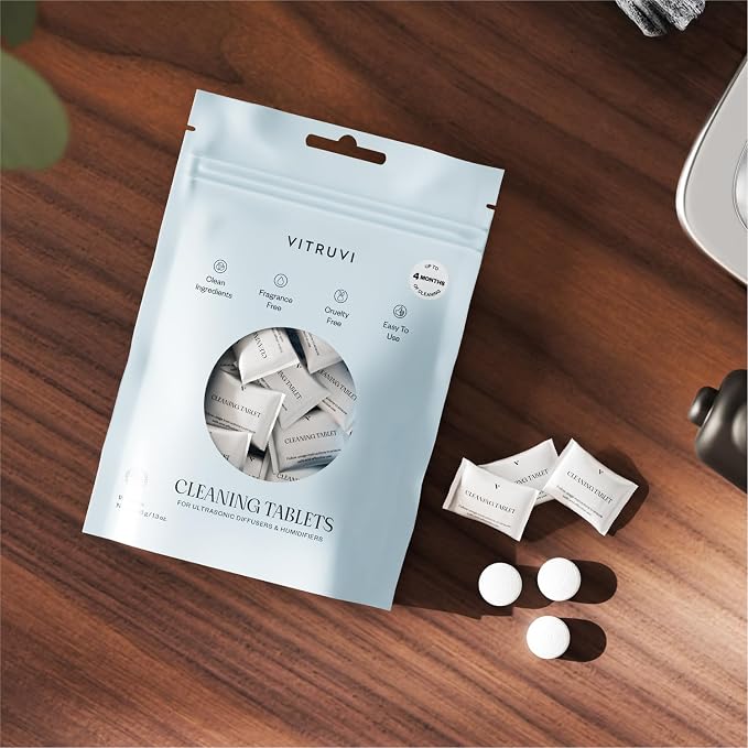 VITRUVI Cleaning Tablets for Diffusers & Humidifiers | Removes Stains & Residue - Image 7