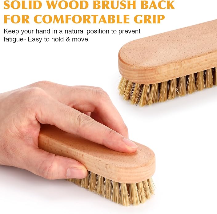 LemonRoad 20 Pcs Leather Upholstery Cleaning Brush Bulk Pig Soft Bristle Shoe - Image 3