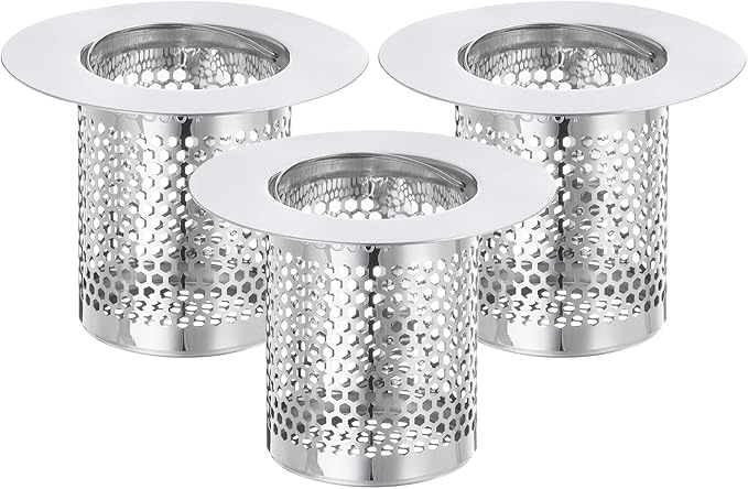 uxcell 3 Pack Shower Drain Strainer, Fit Hole Size from 1.57" to 2.56" by uxcell