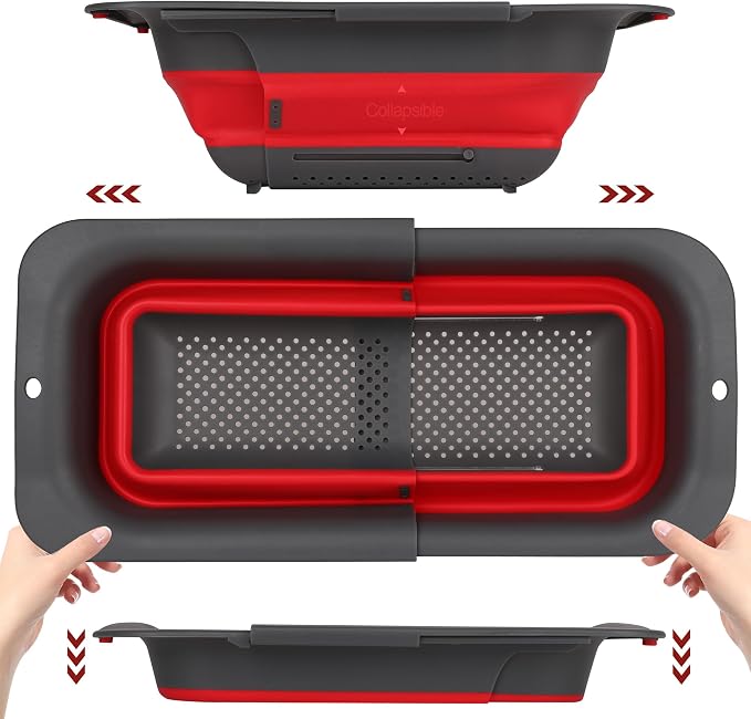 ROTTOGOON 7Qt Collapsible Colander Strainer, Expandable Over the Sink Colander by ROTTOGOON