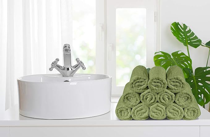 Softolle 100% Cotton Washcloths 24 Pack Soft, Highly Absorbent Washcloth - Image 2