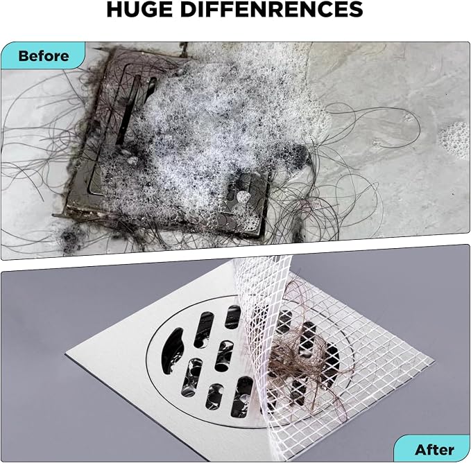 35 Pack Disposable Floor Drain Stickers, Hair Drain Stickers Disposable Shower - Image 4