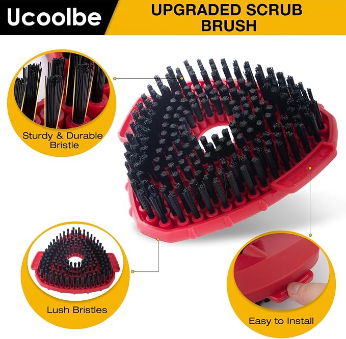 2 Pack Upgraded Spin Mop Scrub Brush Replace Head Compatible - Image 3