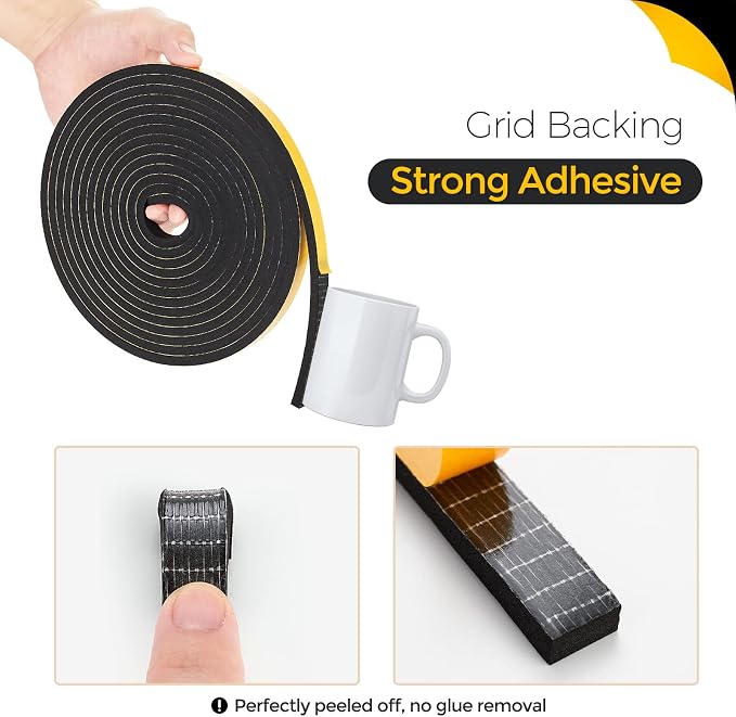 33 Feet Weather Stripping Door Seal- 1/2" Wide X 1/4" Thick Door Bottom Seal - Image 2