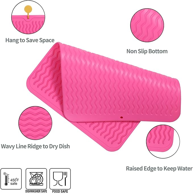 Silicone Dish Drying Mat for Multiple Usage, Easy clean, Eco-friendly, - Image 3