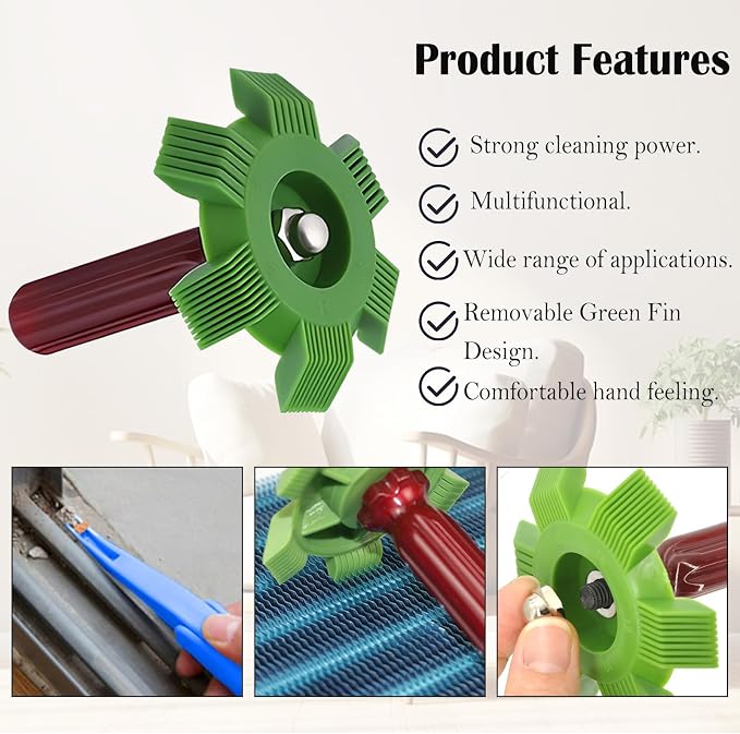 6 Pcs Radiator Comb Tool Set, Air Conditioner Repair Cleaner Kit - Image 3