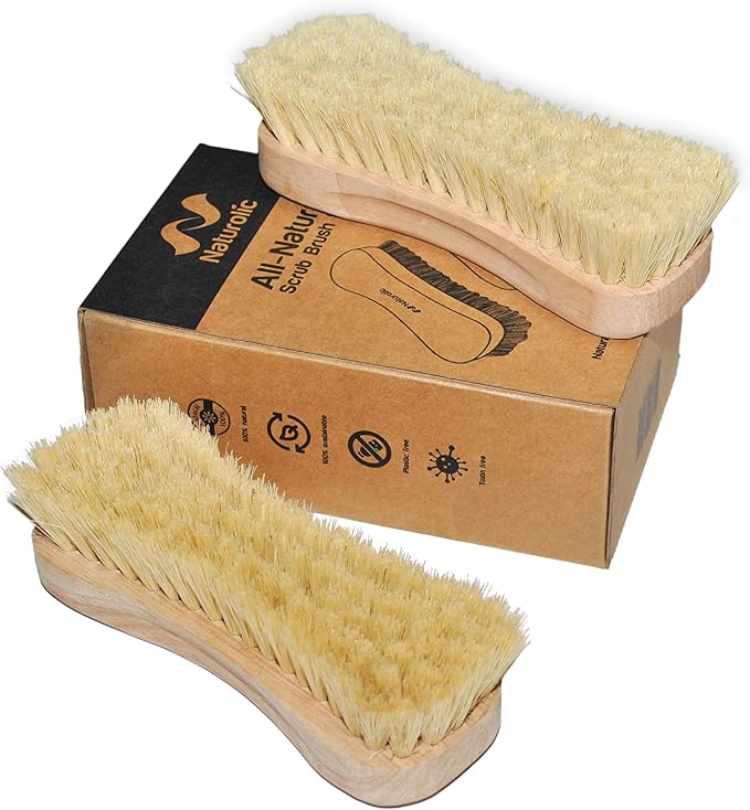 All-Natural Wooden Scrub Brush Set | Eco-Friendly Cleaning Brush Set - Image 5