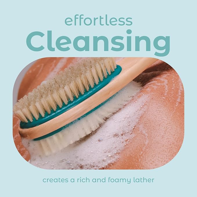 MainBasics Back Scrubber for Shower – Long Handle Dual-Sided Brush for Body - Image 4