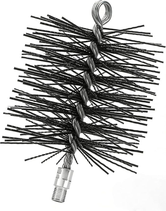 6" Round Poly Chimney Cleaning Brush, 1/4 INCH NPSM Fitting, Masonry Flue by Unknown