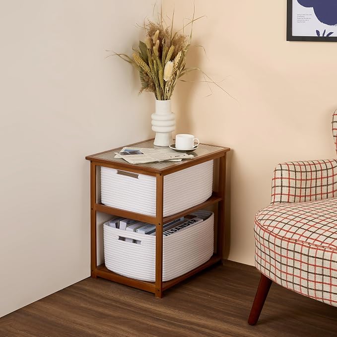 Large Storage Baskets for Shelves, Closet Organizers Bins for Clothes Blanket - Image 8