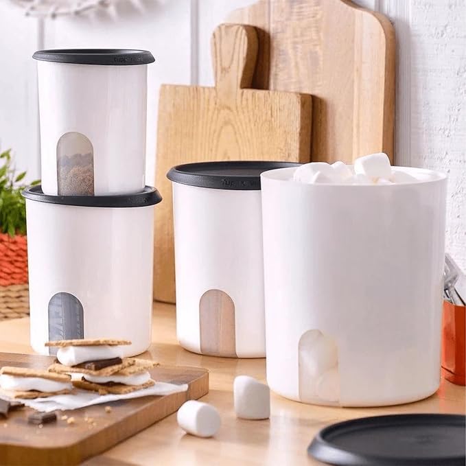 Tupperware One Touch Reminder Canisters 4 Canister Food Storage Set, Dishwasher - Image 6