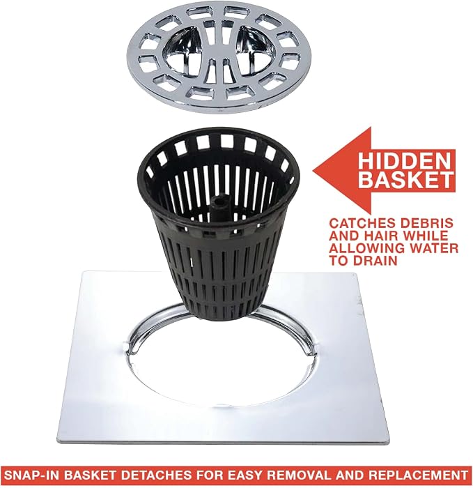 Danco Square Shower Drain Hair Catcher - Image 4