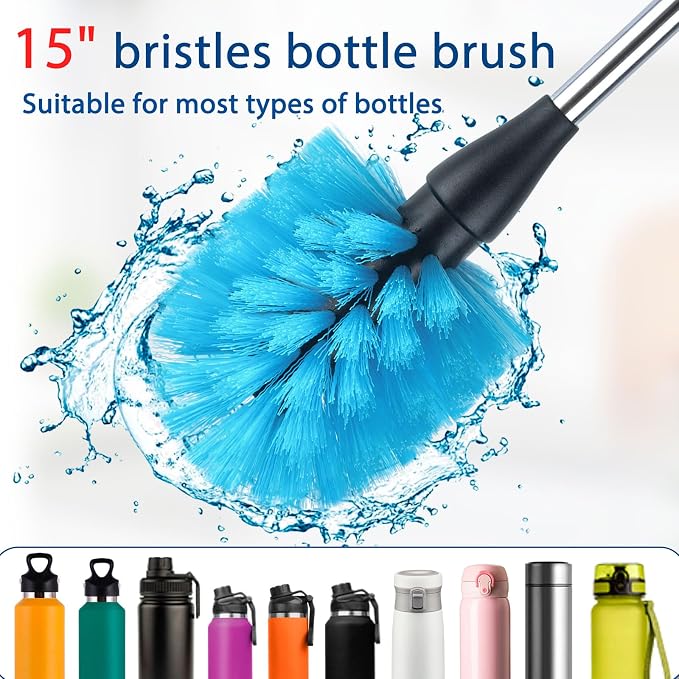 Water Bottle Cleaner Brush，Bottle Brush Tube Cleaning Lab Set - Image 2