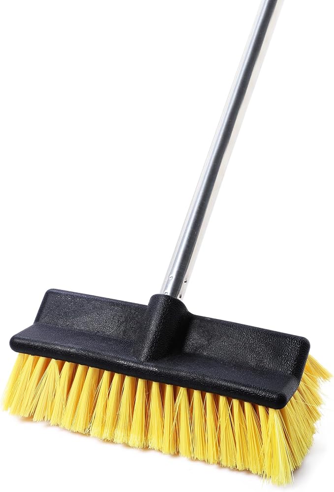 Yocada Deck Brush with 4-Section Extendable Handle Floor Scrub Brush Soft by Yocada