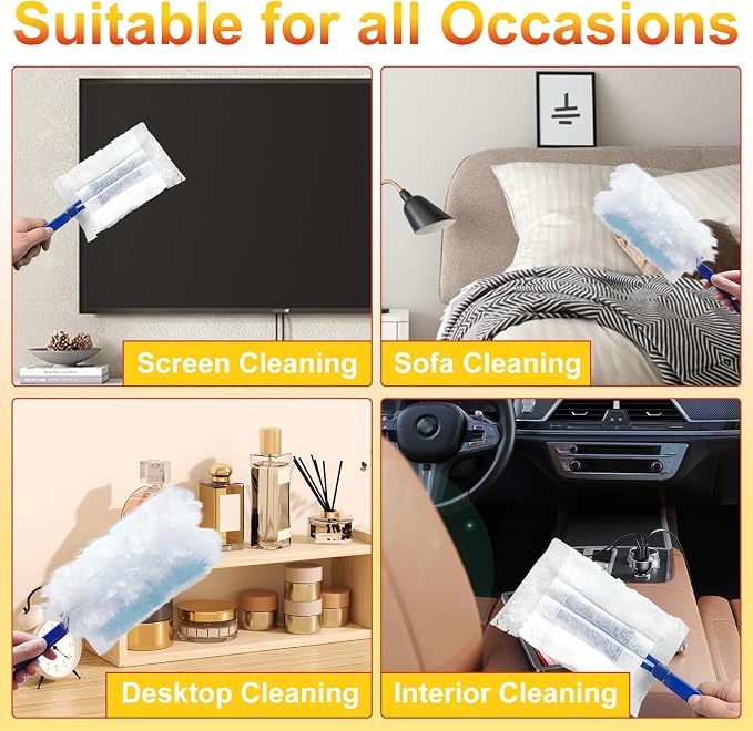40Pcs Static Dust Removal Brush Disposable Replacement Head Compatible - Image 6