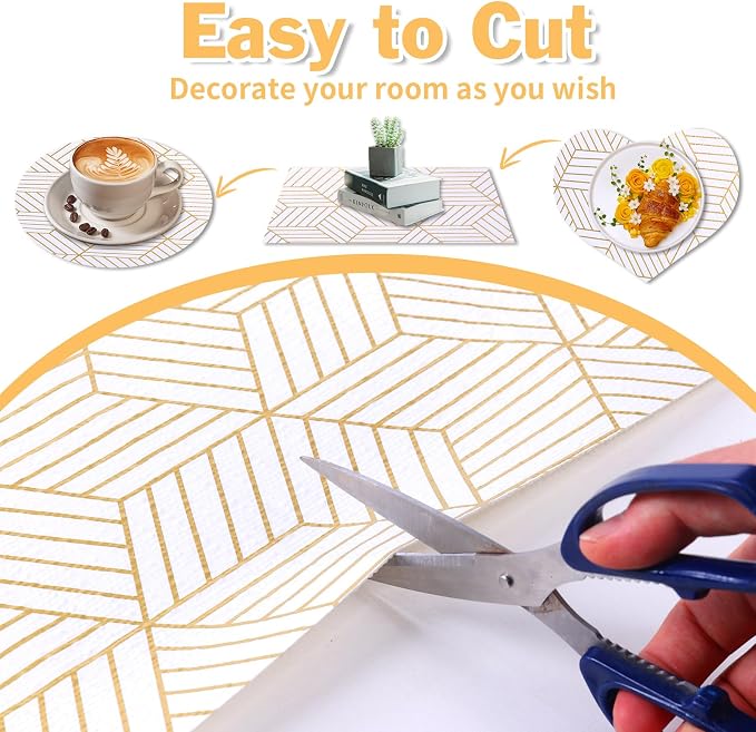 Shelf Liners for Kitchen Cabinets Non Adhesive Shelf Liner Paper Non-Slip - Image 4