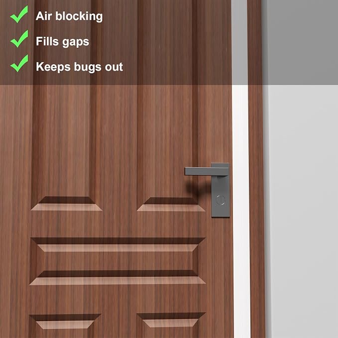 T-Shaped Door Draft Stopper, 1.37 in x 20 Ft Silicone Seal Strip - Image 5