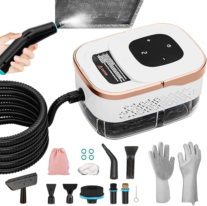 Steam Cleaner, 6 Steam Levels, 42oz Tank & 11 Pieces Accessories, 1500W by Unknown