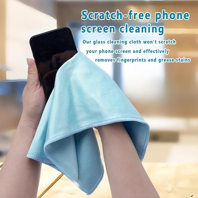 6 Pack Glass Cleaning Cloth Microfiber Cleaning Cloth - Image 2
