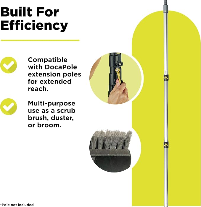 DOCA Scrub Brush Attachment for Long Handle Extension Pole - Image 6