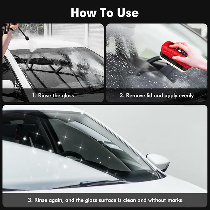 Automotive Oil Film Cleaning Brush, Car Glass Oil Film Cleaner Brush, Oil - Image 4