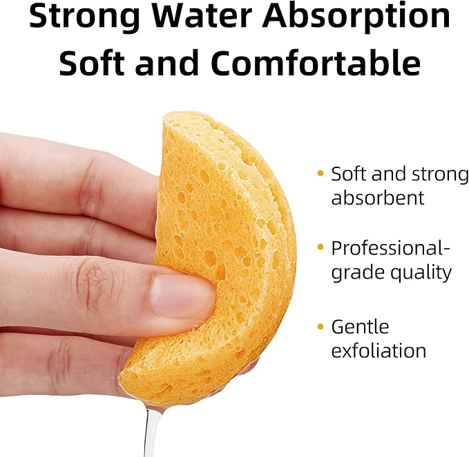 120-Count Compressed Facial Sponges|Kickleen 100% Natural Cellulose Cosmetic - Image 5