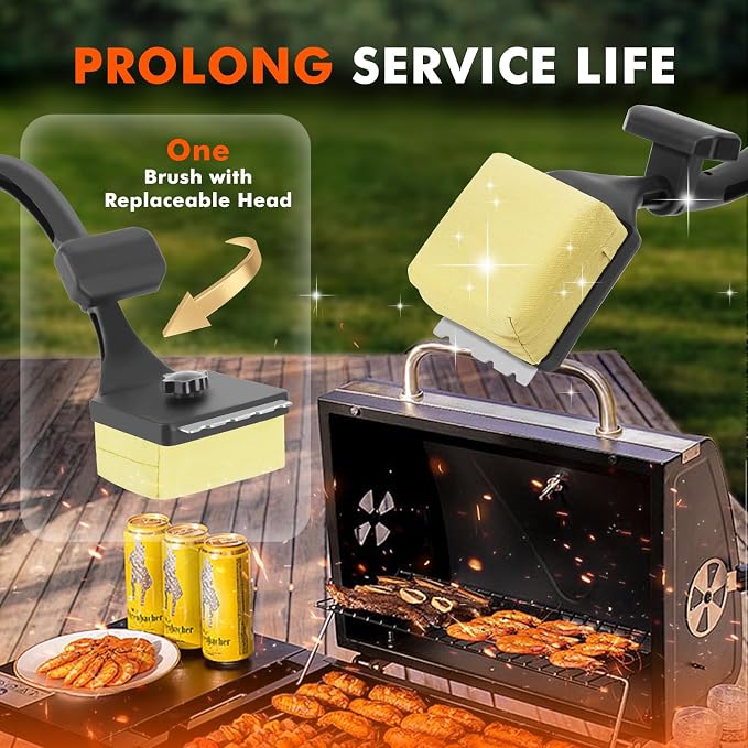 Grill Brush for Outdoor Grill Bristle Free, Reinforced Grill Cleaner Scraper - Image 7