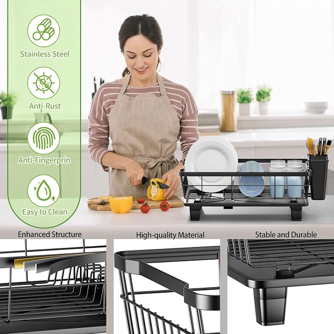 Dish Drying Rack with Drainboard - Image 4