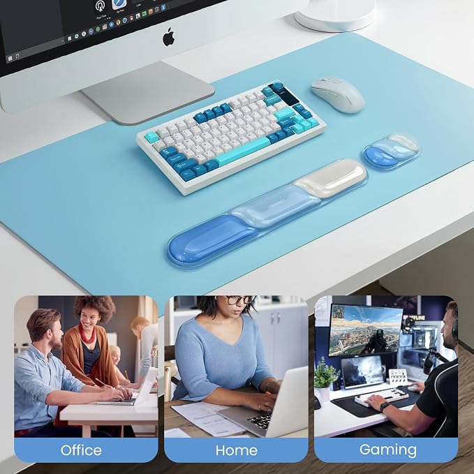 TECKNET Clear Gel Wrist Rest for Computer Keyboard, Ergonomic Gel Keyboard - Image 7