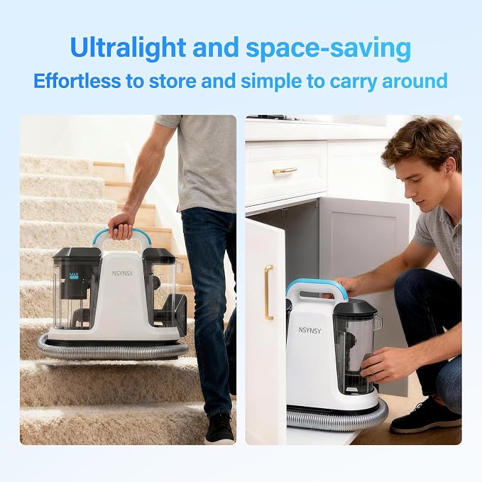 Portable Carpet & Upholstery Spot Cleaner, Compact Strong-Suction Machine - Image 6