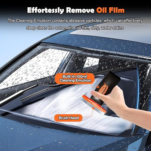Glass Emulsion Cleaner Oil Film Cleaning Brush, Car Windshield Cleaner Tool - Image 4