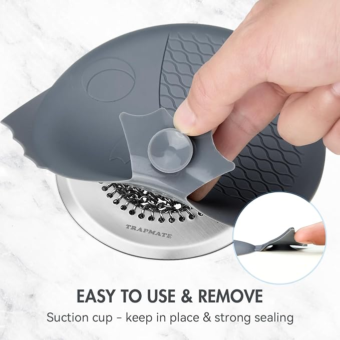 TRAPMATE Shower Drain Hair Catcher, 2.8" Fast Drainage Bathtub Stopper Drain - Image 8