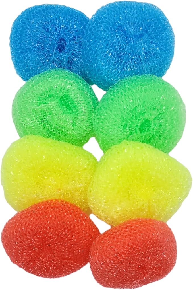 Handy Housewares Durable Non-Scratch Nylon Scouring Pads | Round All-Surface by HandyHousewares