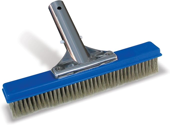 Poolmaster 20177 10-Inch Aluminum-Back Swimming Pool Algae Brush by Poolmaster