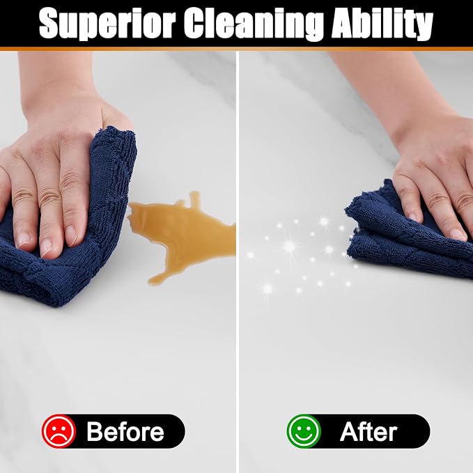 Mordimy 12 Pack Kitchen Cloths Dish Towels, Super Soft and Absorbent Dish Cloths - Image 4