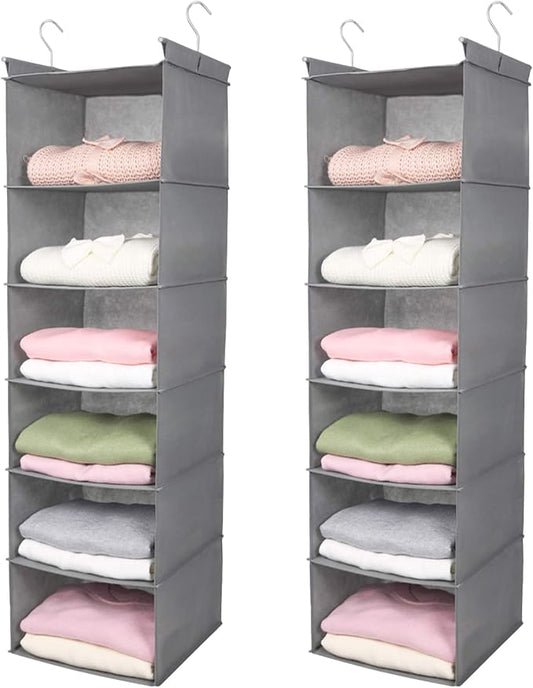 MAX Houser 6 Tier Shelf Hanging Closet Organizer, Closet Hanging Shelf by MAXHouser