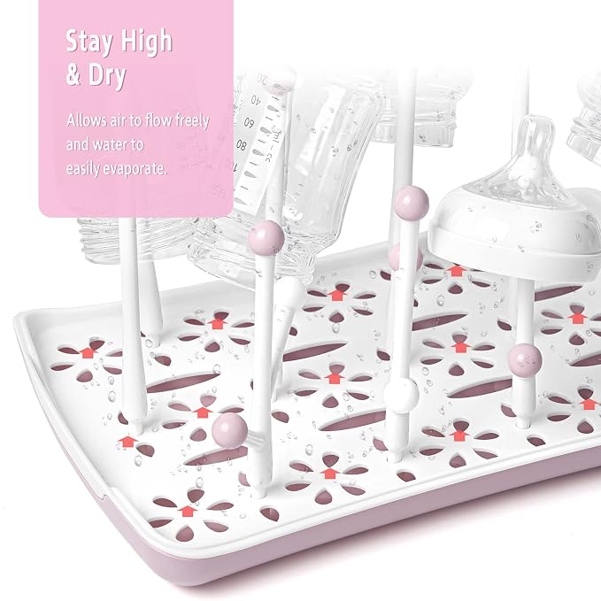 Termichy Baby Bottle Drying Rack, Large Capacity Baby Bottle Rack - Image 3