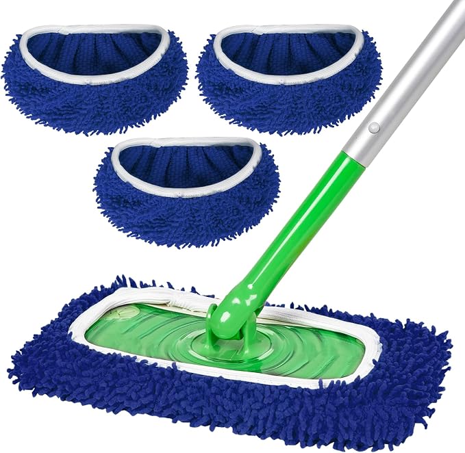 Coral Fleece Mop Pads, Reusable Wet/Dry Compatible by ZHAYAO